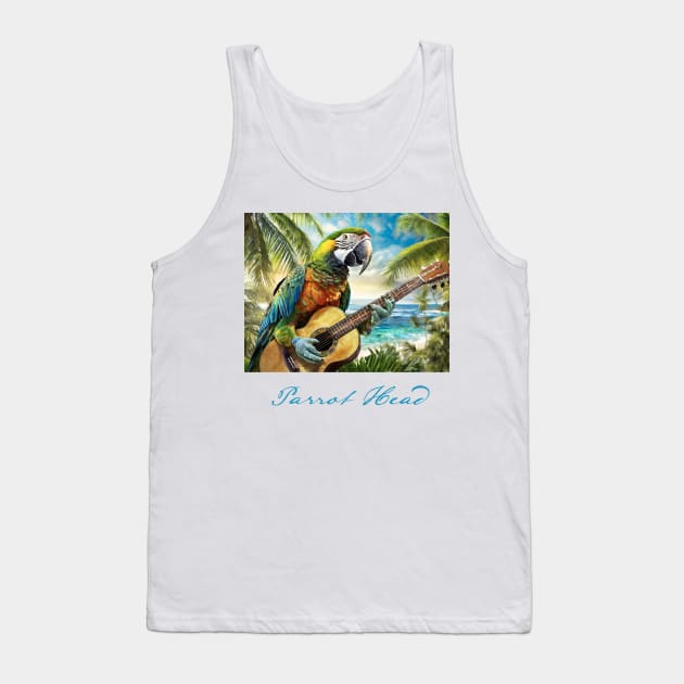 Parrot Head Design Tank Top by CreativePhil